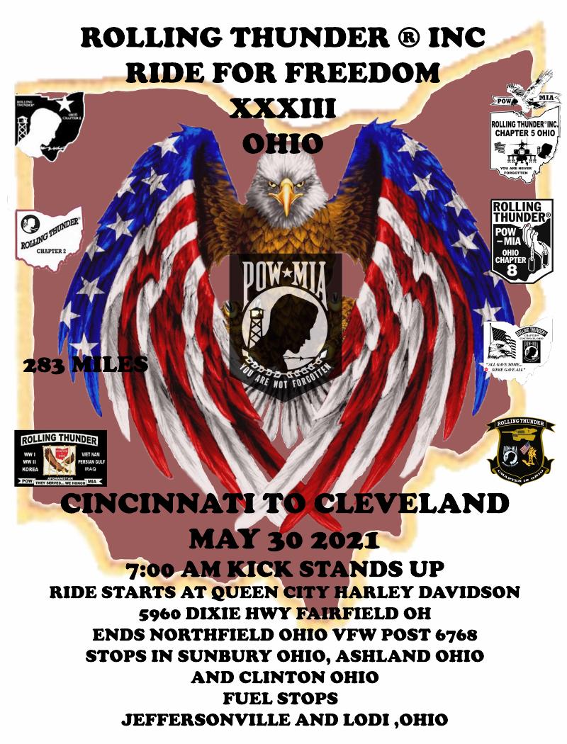 Rolling Thunder Ride for Freedom Rolling Thunder Ohio Chapter 1